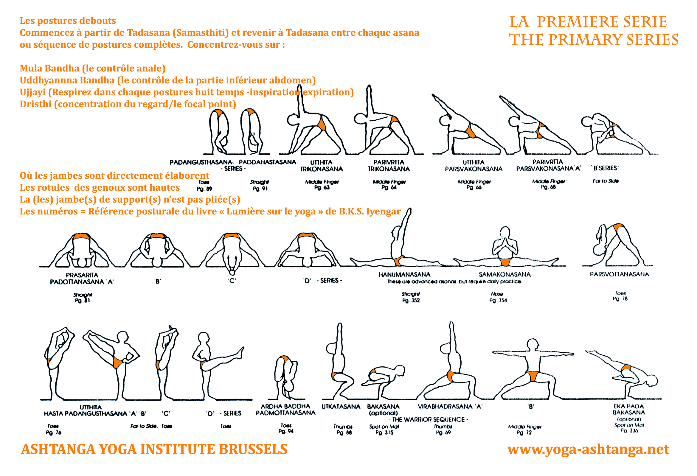 Ashtanga Yoga Series Chart