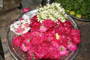 Chidambaram offrande fleurs