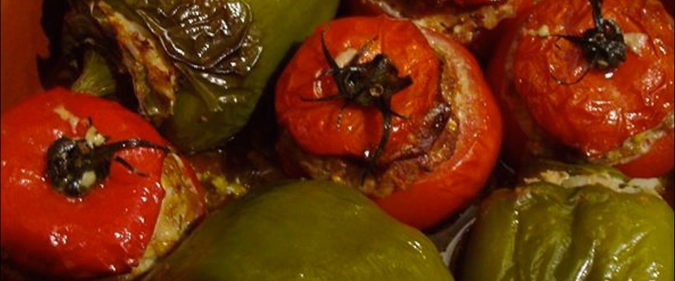 Poivrons et tomates farcies au four de la maman de Katarina