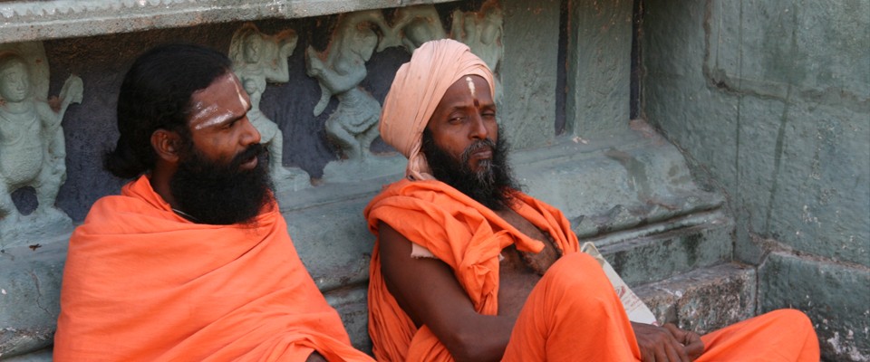 Saddhu dans la temple de Tiruvannamalai